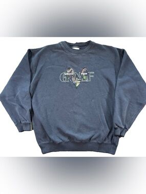 Vintage Mc Sport Golf Embroidered Sweatshirt Men's XL Blue 90s Preppy Dad Sport